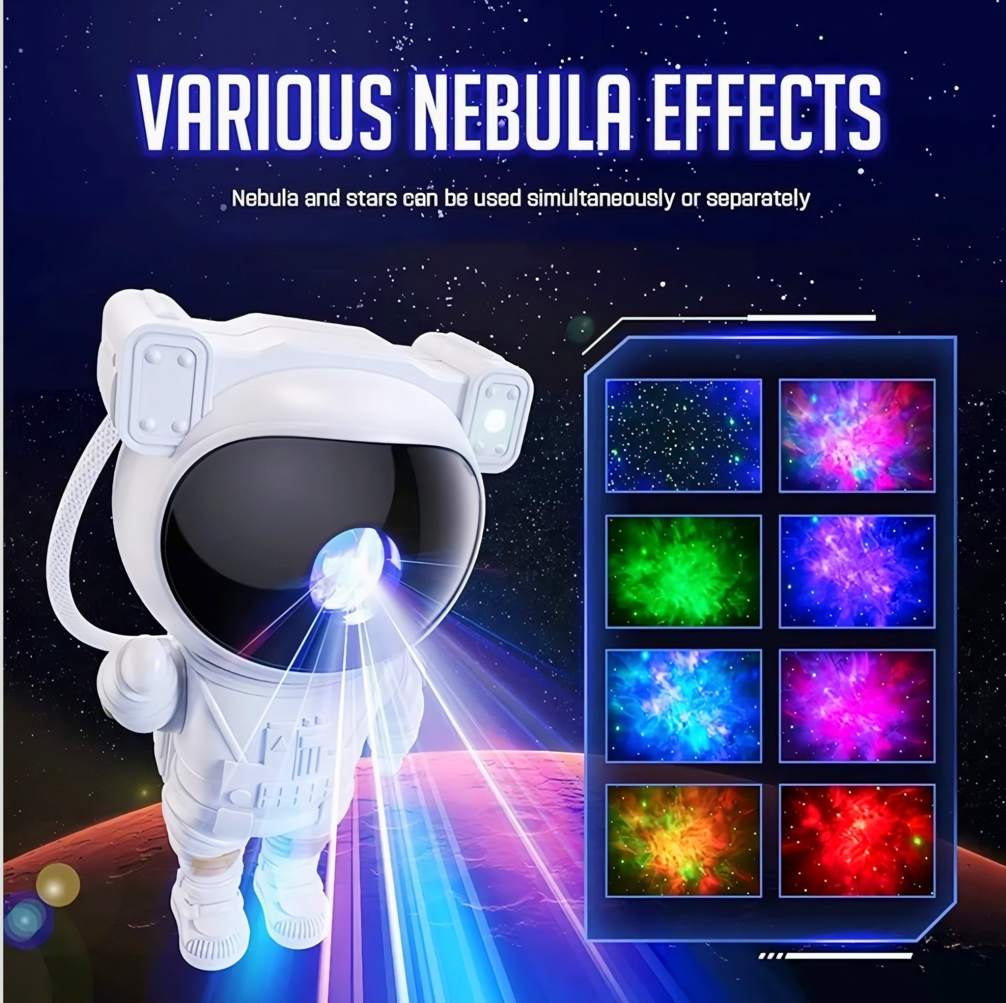 Dreamy Astronaut Nebula Projector - Transform Your Room into a Galaxy | Astronaut Galaxy Star Projector - 360° Nebula Night Light with Remote Contro
