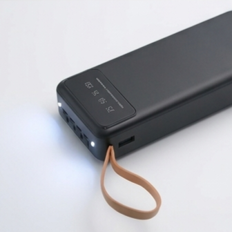 10000mah 12w Fast Charging Power Bank With Built 4 In 1 Usb With Mobile Holder (1 Pc)