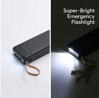 10000mah 12w Fast Charging Power Bank With Built 4 In 1 Usb With Mobile Holder (1 Pc)
